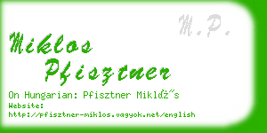 miklos pfisztner business card